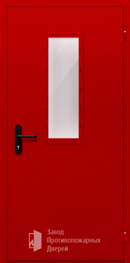 Фото двери «Однопольная со стеклом (красная)» в Дзержинскому
