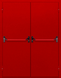 Фото двери «Двупольная глухая с антипаникой (красная)» в Дзержинскому