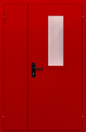 Фото двери «Полуторная со стеклом (красная)» в Дзержинскому